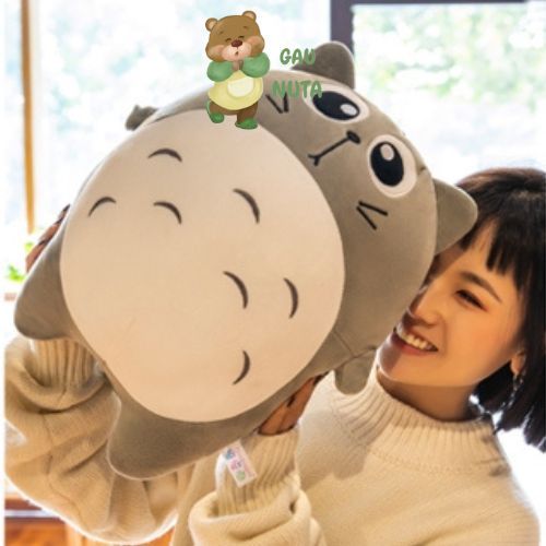 Gấu Bông Mèo TOTORO Xám Ngồi Cao Cấp NUTA