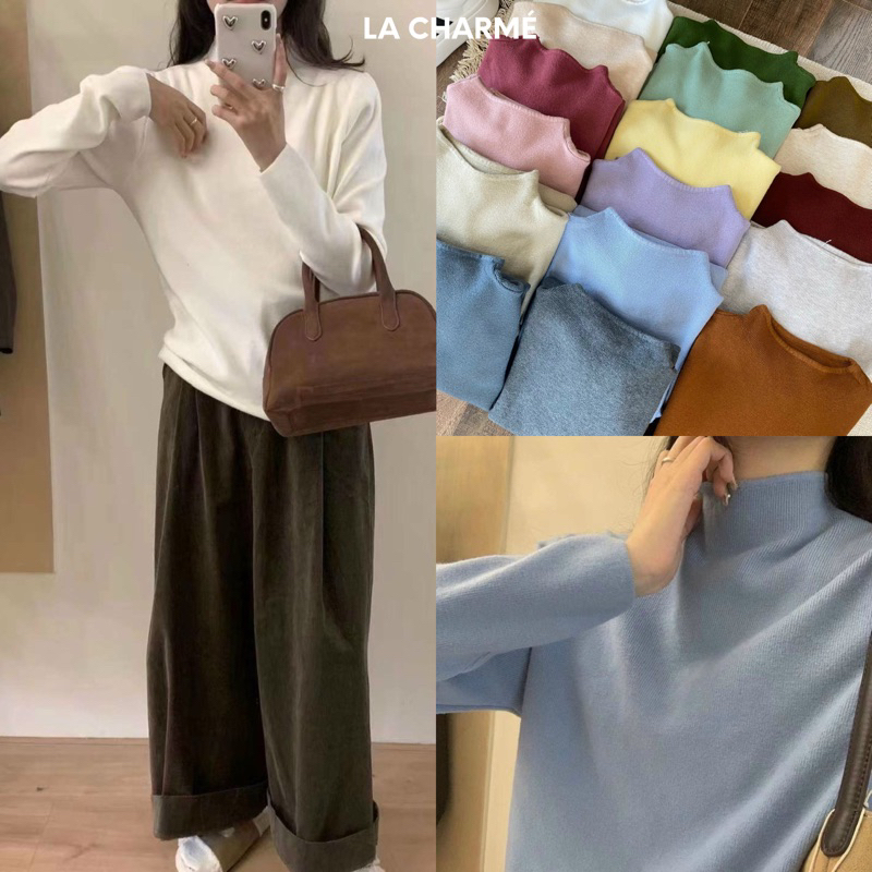𝗟𝗔 𝗖𝗛𝗔𝗥𝗠𝗘́ | Áo giữ nhiệt cổ 3cm 6047 (20 màu)
