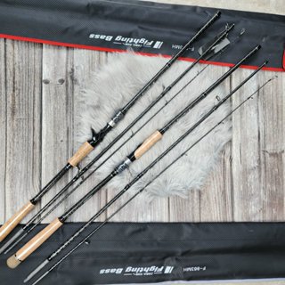 Cần câu Lure ba khúc Cao Cấp Fighting Bass Xoắn X Toàn Thân dài  2m6-2m88-3m05    Cần máy đứng và cần máy ngang