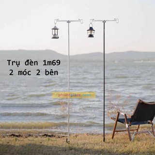 Cây treo đèn xếp gọn cắm đất gọn nhẹ du lịch dã ngoại cắm trại