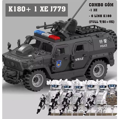 Đồ chơi lắp ráp swat army , mô hình lắp ghép quân sự - Combo 6 lính đặc nhiệm No.346