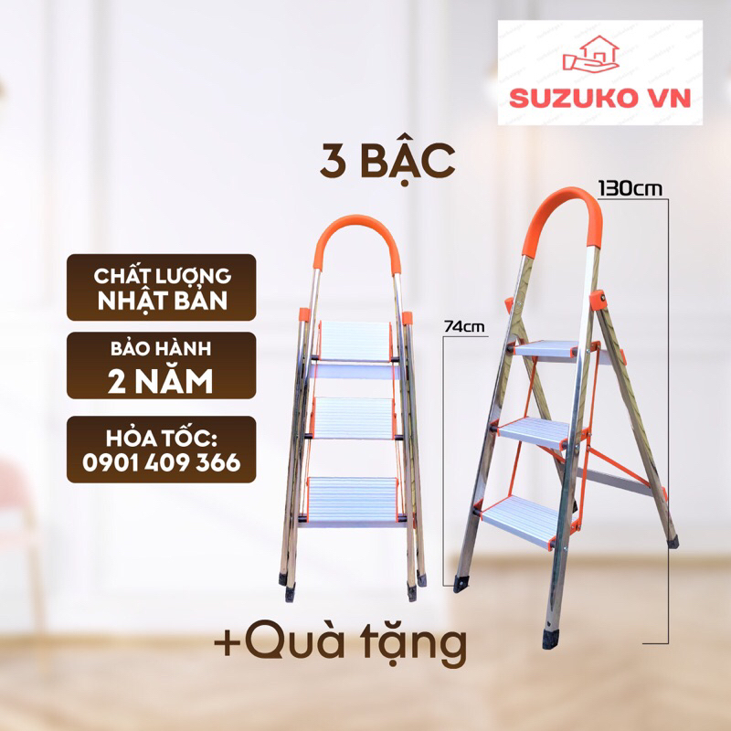 THANG GHẾ 3 Bậc Chính Hãng Nhật Bản ( Bảo Hành 2 Năm )