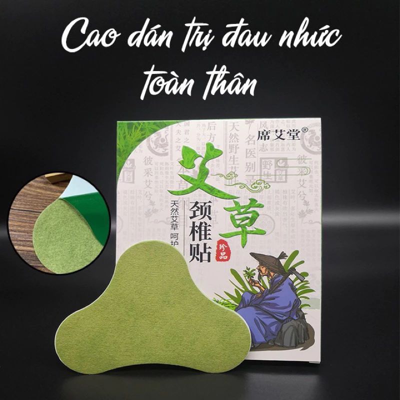 (Combo 5 hộp) Hộp 12 Miếng Dán Ngải Cứu Cổ Gáy Giảm Đau Cổ Vai Gáy, Thải Độc