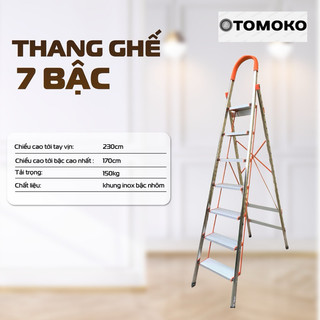 THANG NHÔM GHẾ Chính hãng Nhật Bản  7 BẬC - Cam kết chất lượng và bảo hành 2 năm 📞
