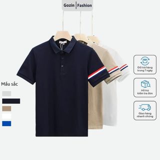 Áo polo nam Gozin Fashion Basic vải Cá Sấu Cotton cao cấp chuẩn form , Polo Nam trơn chuẩn form