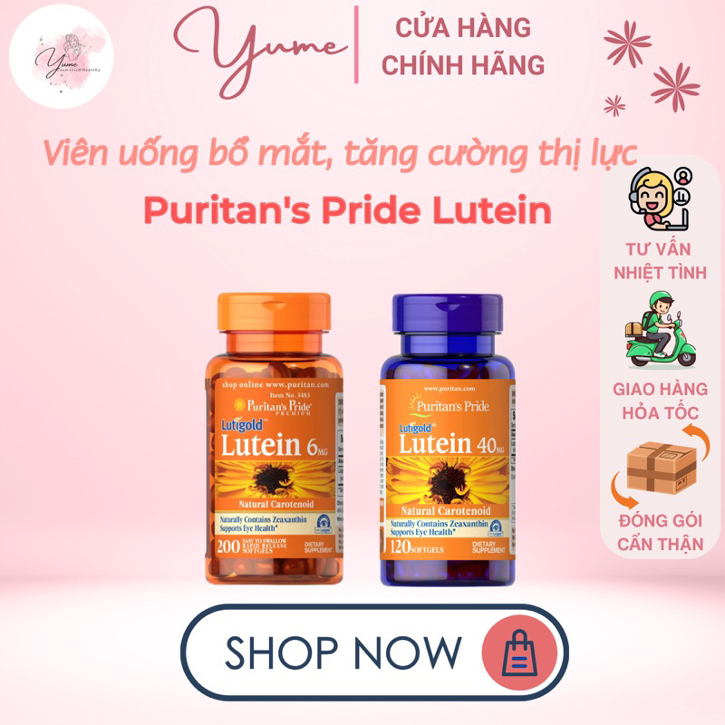 Viên uống bổ mắt, tăng cường thị lực Puritan’s Pride Lutein 6mg