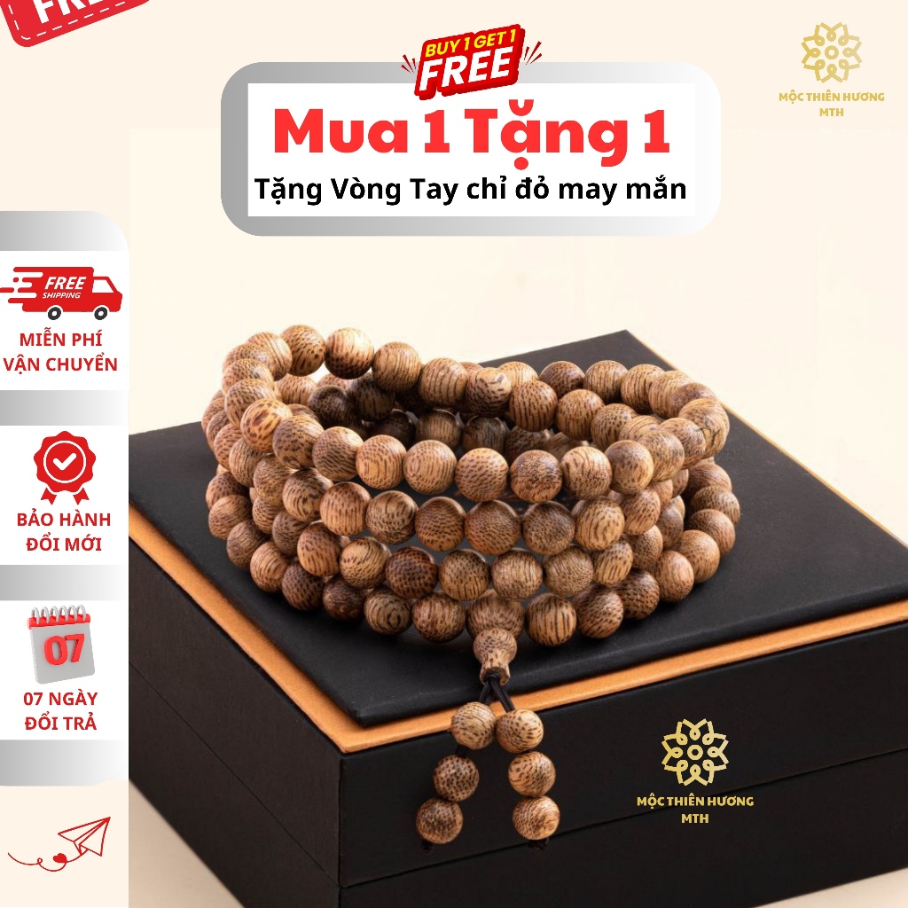 Vòng tay Trầm Hương 108 hạt Thu hút Tài Lộc - May Mắn cho chủ nhân [MỘC THIÊN HƯƠNG MTH]