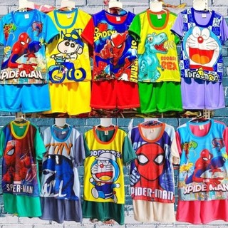 Sét 5 bộ thun in 3d mix nhiều hình cho bé trai 14-18kg