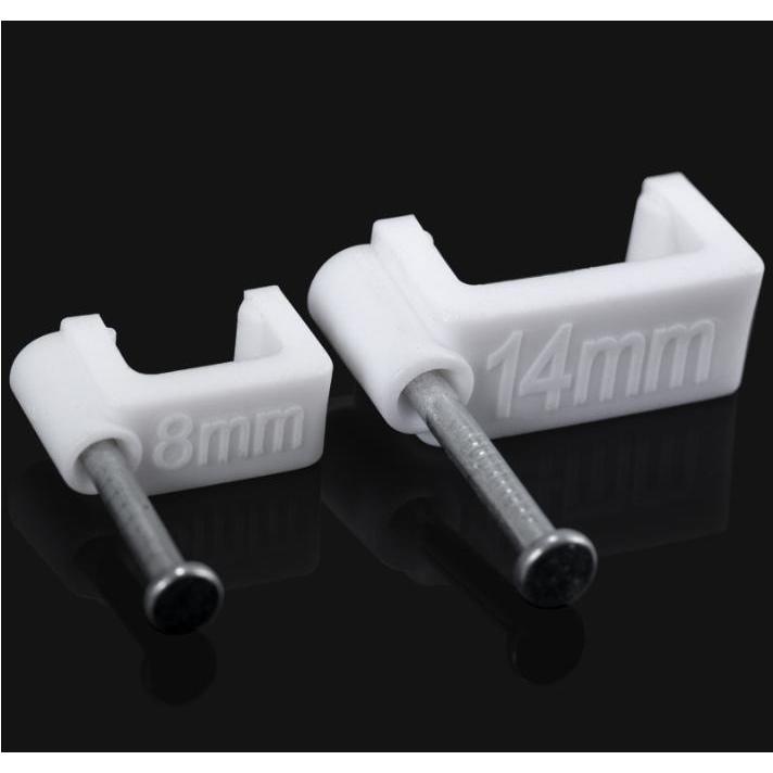 Đinh ghim nẹp, Đinh ghim nẹp vuông F14mm, Nẹp dây Led, Nẹp dây điện