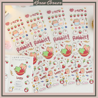 STICKER GẤU THỎ TRONG SUỐT