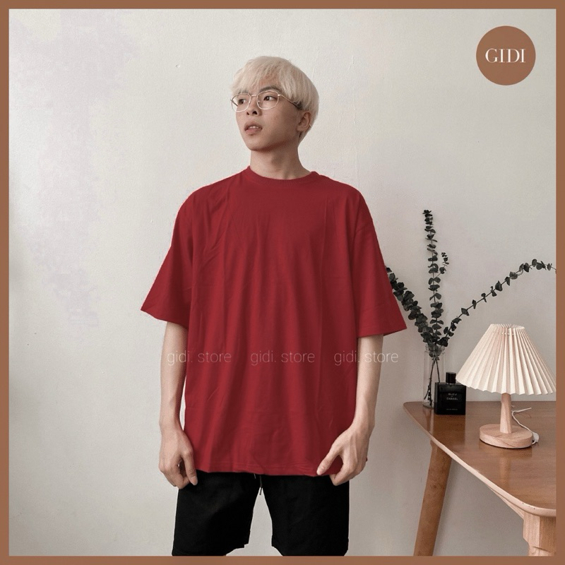 Áo Phông Trơn Tay Lỡ form rộng OVERSIZE vải thun co giãn Nam Nữ Unisex - thoáng mát, không nhăn, hàng chính hãng 💥 GIDI