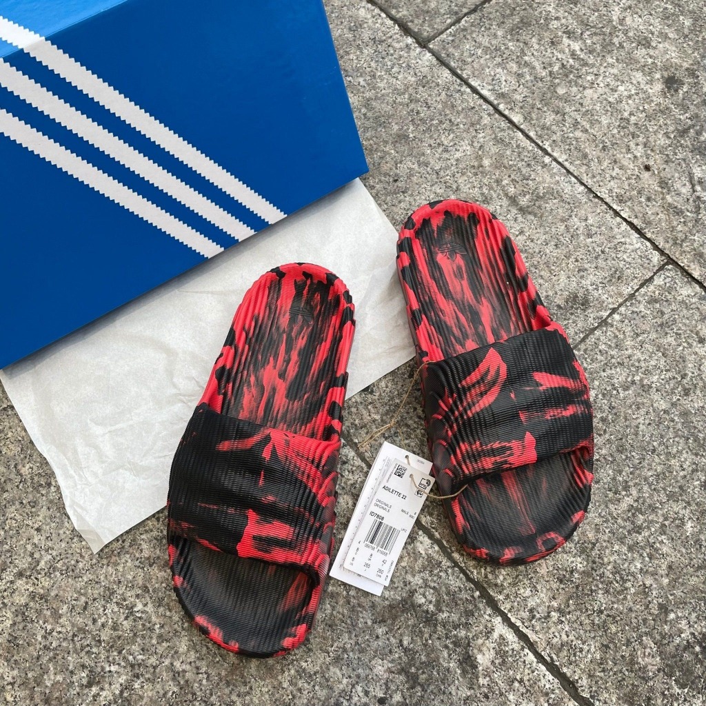 [CHÍNH HÃNG] DÉP ADIDAS Adilette 22 - LOANG *ĐỎ ĐEN* - CODE: HQ6465