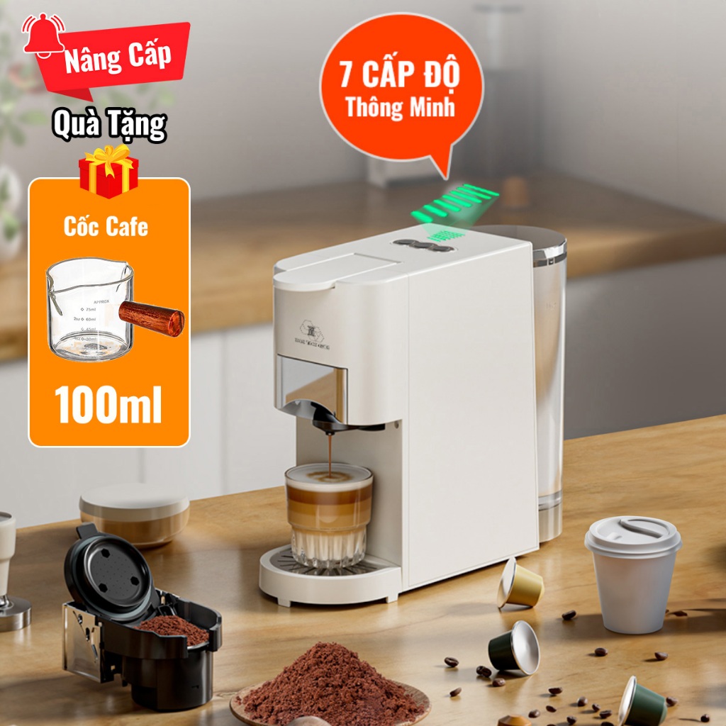 Máy Pha Cà Phê CF04 Mini Pha Cafe Espresso, Viên Nén Các Loại Đa Năng Tùy Chọn Theo Nhu Cầu 1 in 1