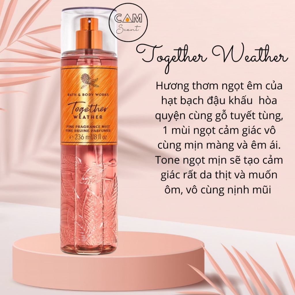 [Bill Mỹ] Xịt Thơm BodyMist Bath and Body Works - Together Weather