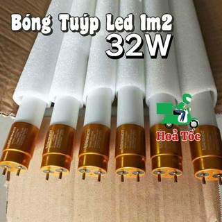 Bóng Đèn Tuýp Led T8 1m2 thuỷ tinh 30w hiệu Esnco dài 1m2 32w đầu nhôm vàng bảo hành 12 tháng