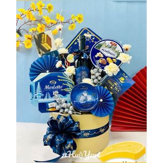 [Lẻ-Cuộn] Ruy băng lụa chữ vàng "Happy" bản 2.5cm giỏ quà Tết