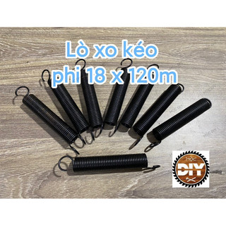 Lò xo kéo phi 18 dài 120mm sợi 2mm màu đen