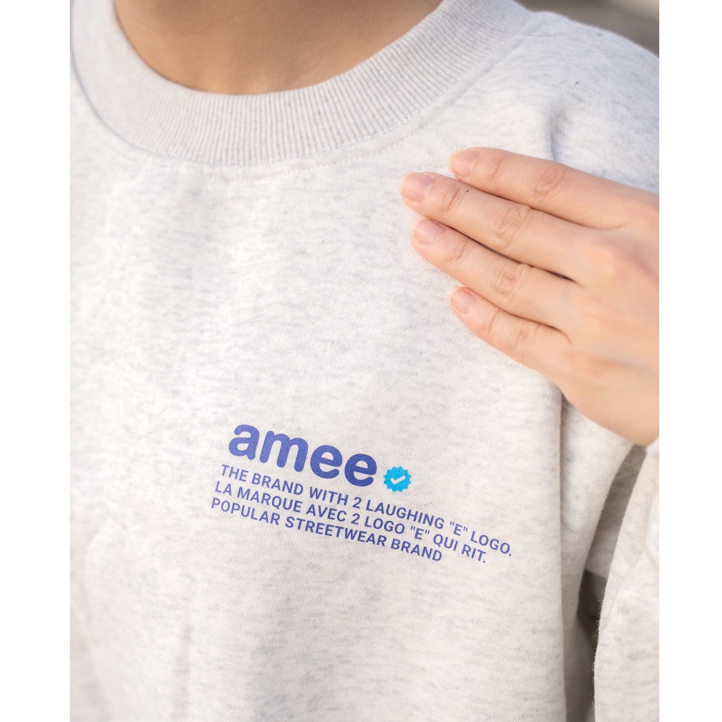 Áo Sweater Amee Studio Present Nỉ Lót Lông Cotton 100% Unisex Local Brand