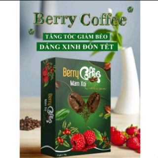 Chính hãng, hộp 12 gói Berry coffee mâm xôi collagen cafe giảm cân mới nhất