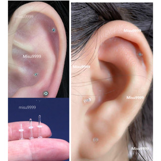 (1 Chiếc) Khuyên thủy tinh, Khuyên Giữ lỗ, Khuyên tai , khuyên chống pump, khuyên ẩn ,.... - Thủy tinh