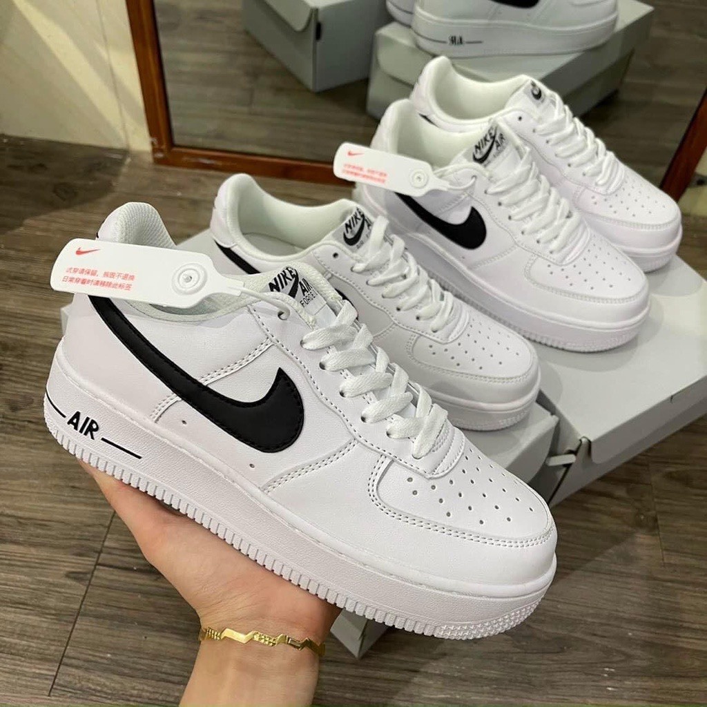 Giày Air Force 1,Giày AF1 trắng đế Air vệt đen Cao Cấp Nhất full box bill phụ kiện {tặng box bảo vệ + tất}
