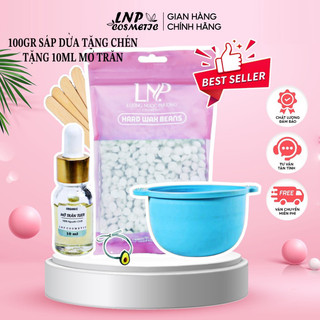 Combo sáp wax lông tặng chén nấu sáp silicon giúp làm sạch lông nách , tay , chân , bikini
