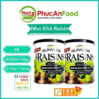 Nho Khô hỗn hợp SunView Raisin 425gr của Mỹ