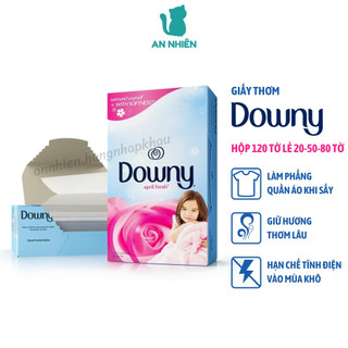 Giấy thơm sấy quần áo downy april fresh hộp 120 tờ tách lẻ 20-50-80 tờ