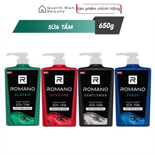 Sữa tắm Romano hương nước hoa Classic/ Attitude/ Force/ Gentleman 650g/ chai