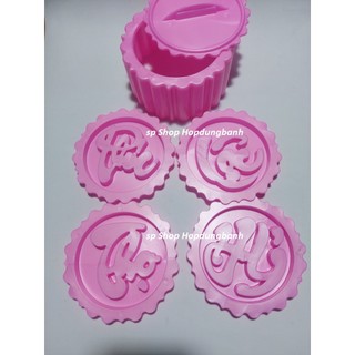 Bộ khuôn xôi 4 chữ phúc - lộc - thọ - hỷ 13 cm nl