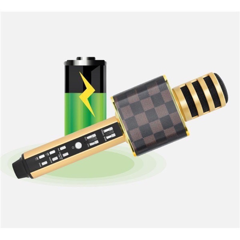Mic hát karaoke bluetooth SD18, MICRO không dây mini, có sạc pin dung lượng 1500mAh