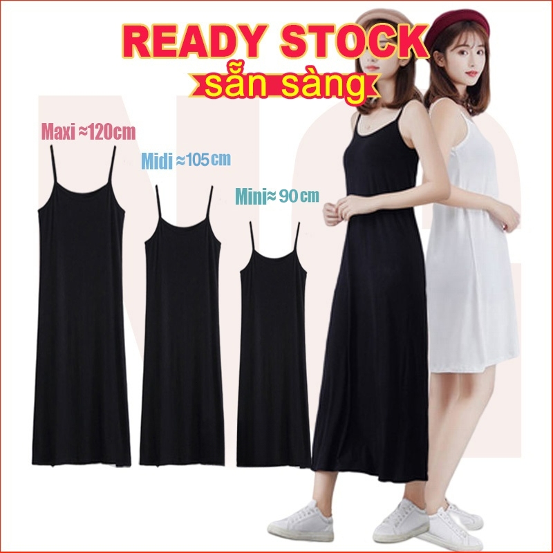 VÁY LÓT VÁY THUN HAI DÂY ĐẦM LÓT Đầm Cotton Không Tay Dáng Rộng【Hà Nội vận chuyển】