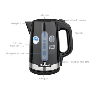 Ấm Siêu Tốc BlueStone KTB-3417 1.7L (Bảo Hành Điện Tử 2 Năm)