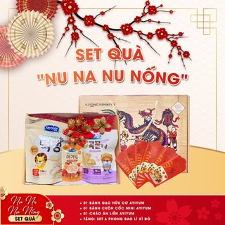 Hộp quà Tết Nu Na Nu Nống cho bé ăn dặm Bánh ăn dặm cho bé, quà tết cho bé 2024