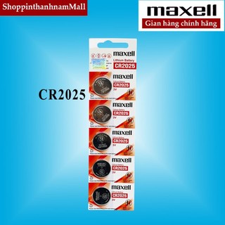 Pin cr2025 maxell 3v vỉ 5 viên chính hãng