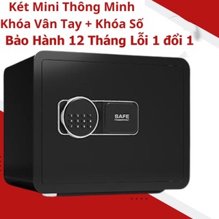 Két Sắt Mini Khóa Vân Tay - Khóa Số, An Toàn Chống Cháy, Két Sắt Mini Thông Minh Nhỏ Gọn Cho Gia Đình