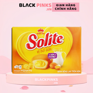Bánh bông lan tròn kem vị bơ sữa Solite hộp 144g và 276g