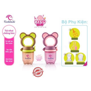 Dụng Cụ Tập Ăn, Túi Gậm, nhai trái cây cho Bé KICHI (có sẵn 2 size núm nhai lớn nhỏ)