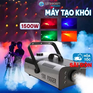 Máy Tạo Khói 1500W Fog Machine Có LED Xịt Nhiều Màu Máy Phun Khói Cho Sân khấu ..