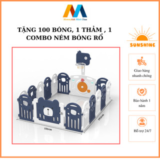  QUÂY GẤU MOMMYKIDS MINH CHAU CAO CẤP TẶNG THẢM 100 BÓNG NHỰA HOLLA 