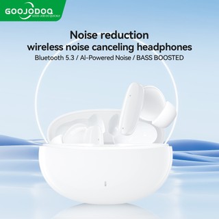 Goojodoq Tai nghe Bluetooth không dây 5.3 hiệu ứng âm thanh bass chức năng cảm ứng một nút tuổi thọ pin dài có micro