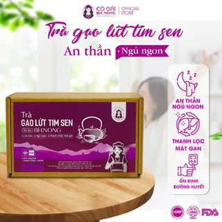 Trà gạo lứt đậu tim sen củi bh.nong hỗ trợ giấc ngủ, thanh nhiệt, giảm cân - hộp 144g