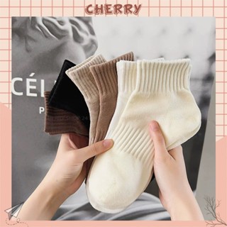 Tất cổ ngắn nữ nam chất vải cotton mềm mịn, vớ nữ basic unisex - Cherry Shop
