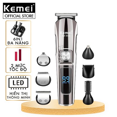 Tông đơ cắt tóc đa năng 11in1 Kemei KM-8508 không dây 2 tốc độ cắt có thể cắt tóc, cạo râu, tỉa lông mũi,..