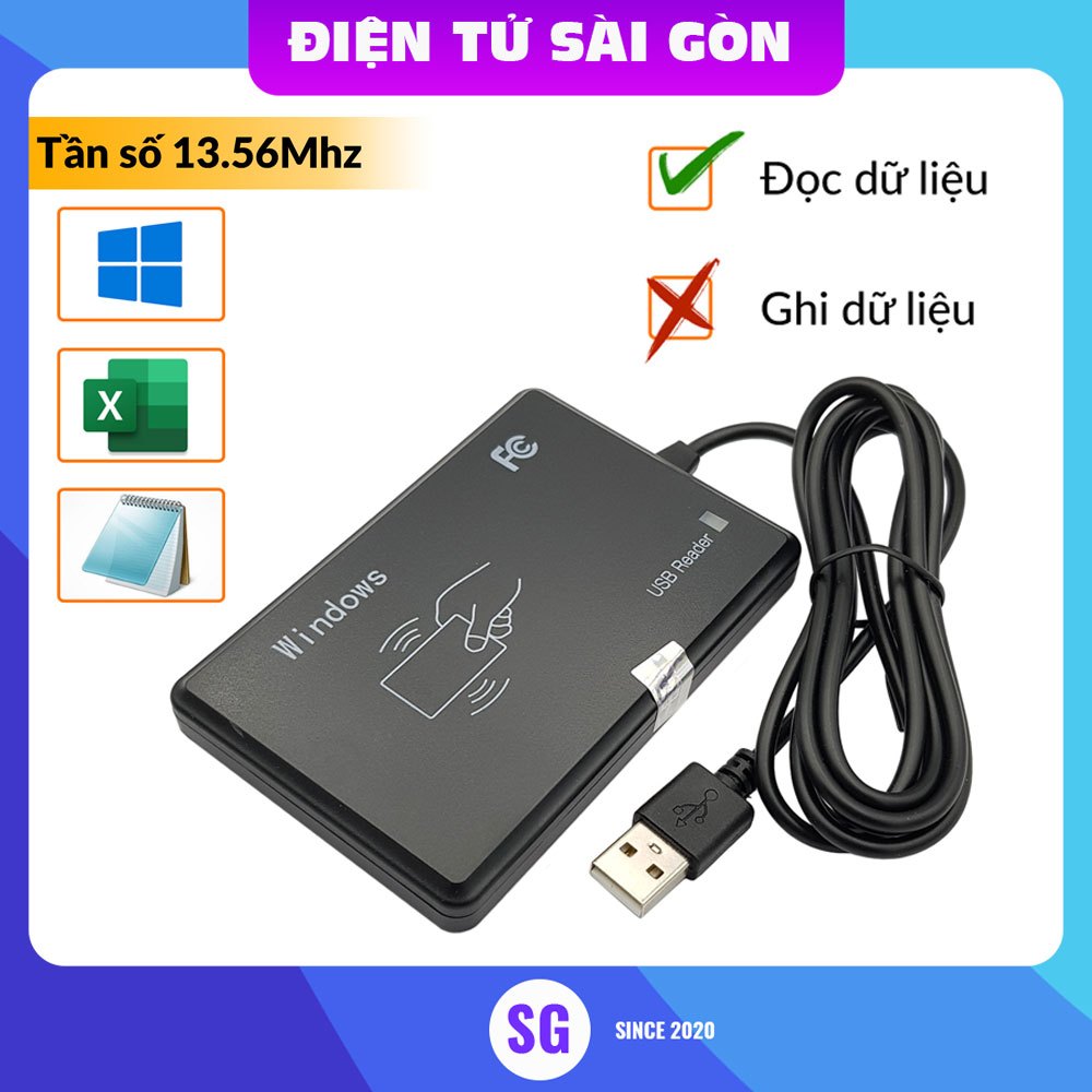 Đầu đọc thẻ RFID 13.56 Mhz USB