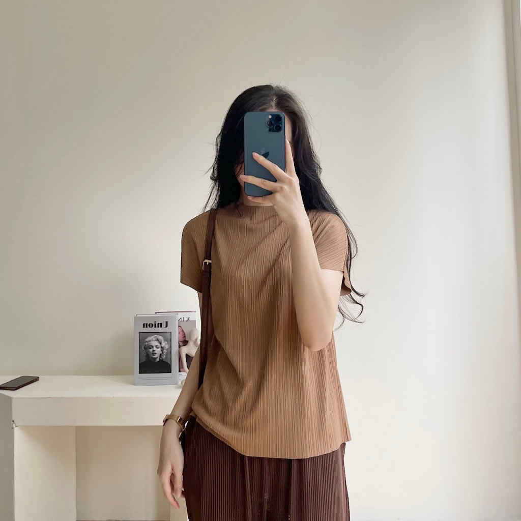 XẢ HÀNG GIÁ GỐC  Áo kiểu tay dơi cổ 2 phân, áo thun cộc tay sóng mỏng mềm mại thoáng mát Miho House | BigBuy360 - bigbuy360.vn