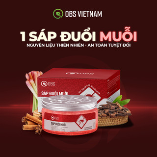 Sáp đuổi muỗi obs, ngăn chặn muỗi, mùi hương sả java dịu dàng giúp thơm phòng