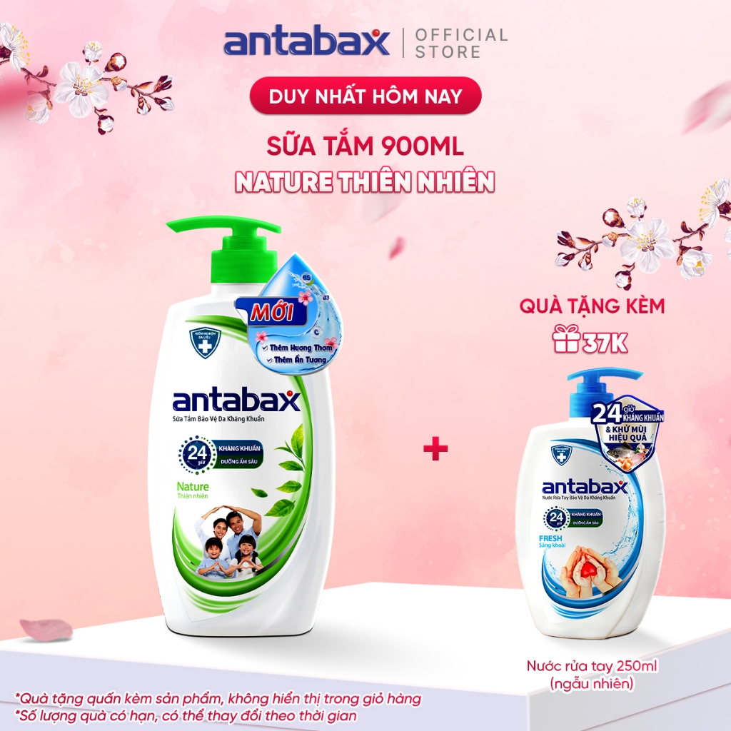 Sữa Tắm Bảo Vệ Da Kháng Khuẩn Antabax Nature Thiên Nhiên 900ml