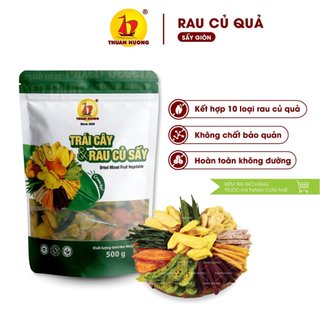 Rau Củ Sấy Không Đường Thuận Hương 500gr_Loại 1 Hàng Xuất Khẩu_Túi Zip