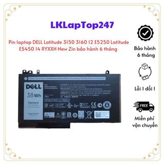 Pin laptop dell latitude 3150 3160 12 e5250 latitude e5450 14 ryxxh new zin bảo hành 6 tháng